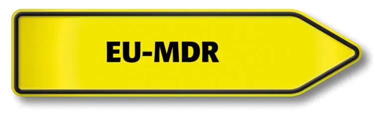 Symbolbild, Schild EU-MDR