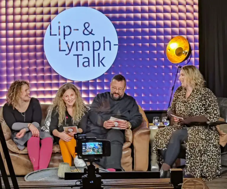 Lip-& Lymph-Talk von medi, Diskussionsrunde, u. a. mit Influencerin Caroline Sprott