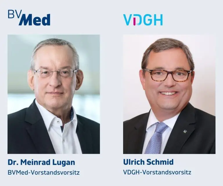 Dr. Meinrad Lugan (BVMed) und Ulrich Schmid (VDGH)
