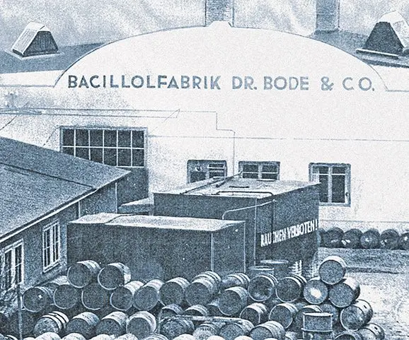 Bacillofabrik Dr. Bode & Co, heute Bode Chemie. Gebäude von 1924.